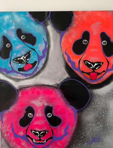 Pintura intitulada "Pandi Panda" por Jalb, Obras de arte originais, Tinta spray