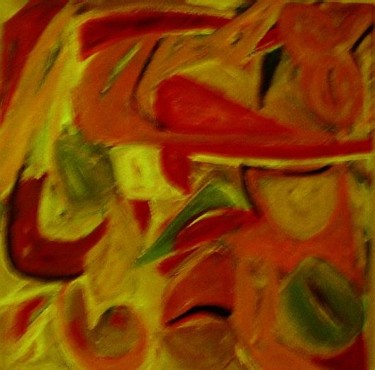 Painting titled "abstract-tulips" by Boris Musteata, Original Artwork, Acrylic