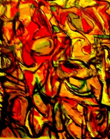 Painting titled "Crowd iv" by Boris Musteata, Original Artwork, Acrylic