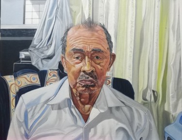 Pintura titulada "Retrato Arturo" por J. Alex Blandón, Obra de arte original, Oleo