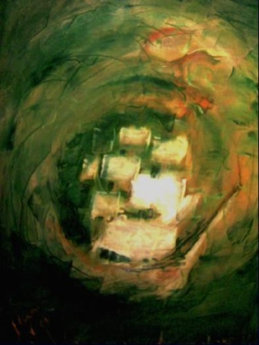 Painting titled "Green Storm" by Aa Juan Lleras, Original Artwork