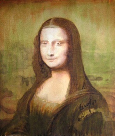 Painting titled "Gioconda in water c…" by Aa Juan Lleras, Original Artwork