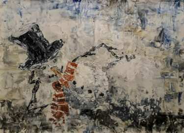 Peinture intitulée "Snowman" par Jam Kanarsky, Œuvre d'art originale, Acrylique