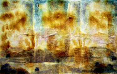 Collages intitulée "Horizon" par Jamaleddin Toomajnia, Œuvre d'art originale, Collages