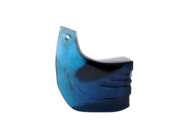 Sculpture titled "Blue bird" by Jamal Alyousif, Original Artwork, Glass