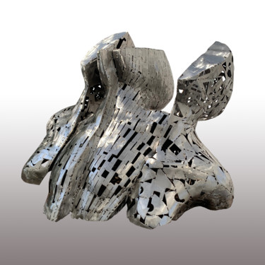Sculpture titled "Opinions" by Jamal Alyousif, Original Artwork, Stainless Steel