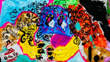 Картина под названием "VI TESS" - Jennifer Daisy Hermange, Подлинное произведение искусства, Акрил