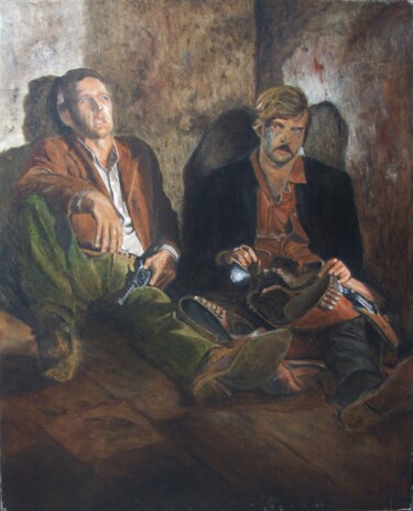 Schilderij getiteld "Butch Cassidy & the…" door James Bagatel, Origineel Kunstwerk, Olie
