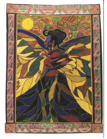 Textile Art titled "Vanda-zamani.jpg" by James Brown, Jr., Original Artwork