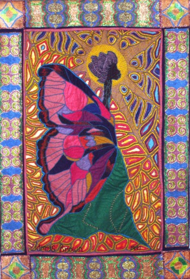 Textile Art titled "Nok.jpg" by James Brown, Jr., Original Artwork