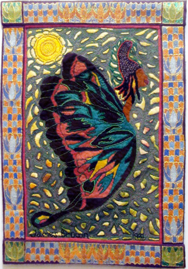 Textile Art titled "Queen-Mother.jpg" by James Brown, Jr., Original Artwork