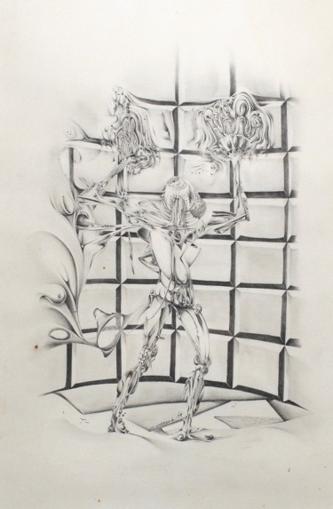 Drawing titled "Morphing reality" by James Carroll, Original Artwork, Pencil