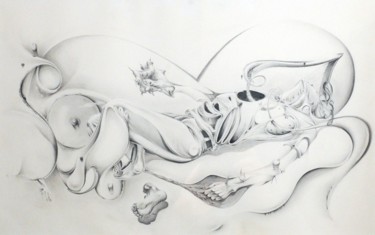 Desenho intitulada "Broken heart" por James Carroll, Obras de arte originais, Lápis