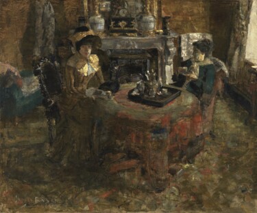 绘画 标题为“Après-midi à Ostende” 由James Ensor, 原创艺术品, 油