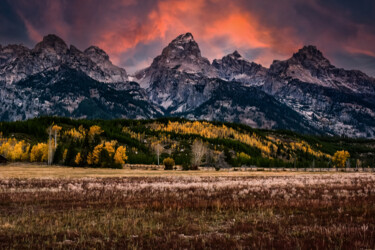 Fotografie getiteld "Teton Alpine Glow" door James H Egbert, Origineel Kunstwerk, Digitale fotografie