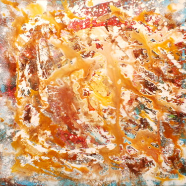 Painting titled "Marbled Mirage Abst…" by James Lucas, Original Artwork, Acrylic