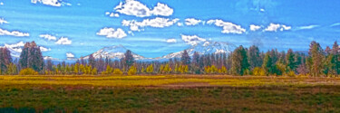 "Cascades in the Fall" başlıklı Fotoğraf James Morris tarafından, Orijinal sanat, Fotoşoplu fotoğrafçılık Ahşap panel üzerin…