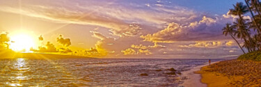 Digitale Kunst getiteld "Paradise Sunset" door James Morris, Origineel Kunstwerk, Gemanipuleerde fotografie