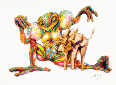 Картина под названием "Abracadabra!" - James Orain, Подлинное произведение искусства, Акварель