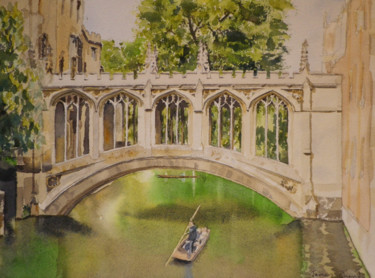 Painting titled "The Bridge of Sighs…" by James Shand, Original Artwork, Watercolor