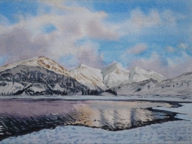 Painting titled "The Five Sisters of…" by James Shand, Original Artwork, Watercolor