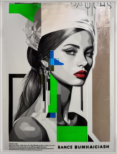 Digitale Kunst mit dem Titel "NO NAME #21" von James Van Ipo, Original-Kunstwerk, Acryl Auf Holzplatte montiert