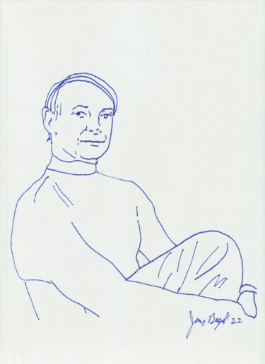 Dibujo titulada "Roy Lichtenstein" por James B Studios, Obra de arte original, Tinta