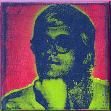 Картина под названием "David Hockney (gree…" - James B Studios, Подлинное произведение искусства, Рисунок распылителем краски