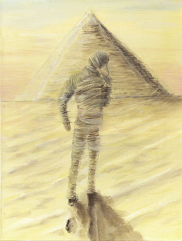 Peinture intitulée "The Mummy" par James Potter, Œuvre d'art originale, Huile
