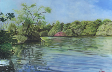 Malarstwo zatytułowany „Bolam Lake” autorstwa James Potter, Oryginalna praca, Olej