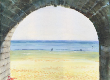 Pintura titulada "Under the bridge" por James Potter, Obra de arte original, Oleo