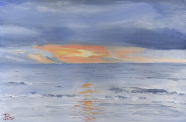 Painting titled "Sunset, sunrise" by James Potter, Original Artwork, Oil