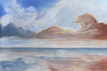 Peinture intitulée "Grand Sky" par James Potter, Œuvre d'art originale, Huile