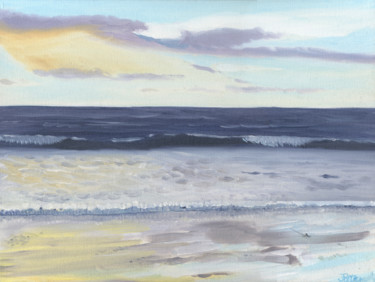 Painting titled "Beach Morning" by James Potter, Original Artwork, Oil