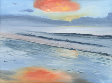 Pittura intitolato "The Orange Cloud" da James Potter, Opera d'arte originale, Olio