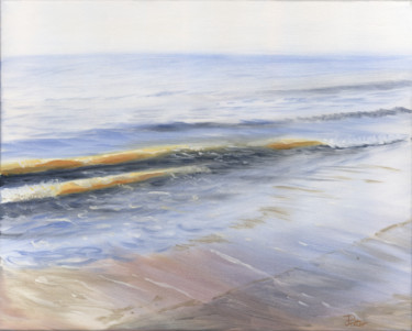 Pintura intitulada "Caramel Waves" por James Potter, Obras de arte originais, Óleo