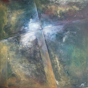 Schilderij getiteld "Surface Tension" door James Rooney, Origineel Kunstwerk, Olie Gemonteerd op Houten paneel