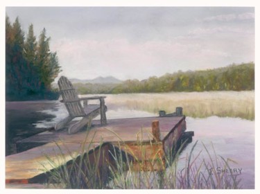 Painting titled "An Adirondack view" by James Sheehy, Original Artwork