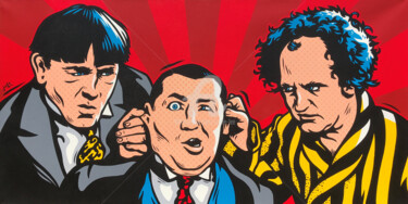 Peinture intitulée "The Three Stooges" par Jamie Lee, Œuvre d'art originale, Acrylique Monté sur Châssis en bois