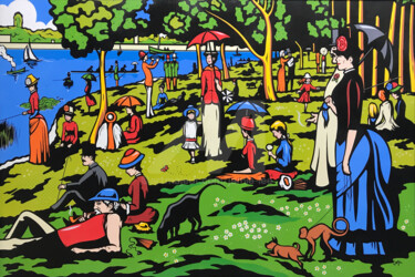 A Sunday Afternoon on the Island of La Grande Jatte Painting titled "A Sunday Afternoon…" by Jamie Lee, Original Art, Acrylic