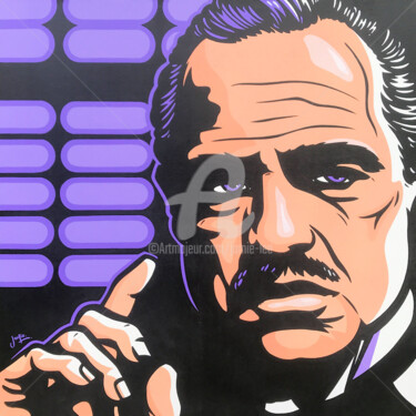 Painting titled "The Godfather" by Jamie Lee, Original Artwork, Acrylic Mounted on Wood Stretcher frame