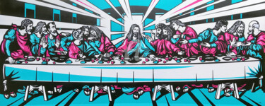 Painting titled "The Last Supper in…" by Jamie Lee, Original Artwork, Acrylic