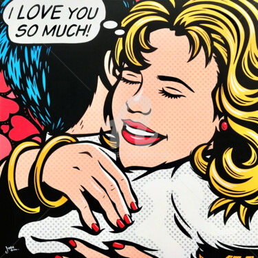 Картина под названием "I Love You So Much" - Jamie Lee, Подлинное произведение искусства, Акрил Установлен на Деревянная рам…