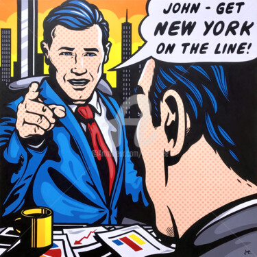 "Get New York On The…" başlıklı Tablo Jamie Lee tarafından, Orijinal sanat, Akrilik Ahşap Sedye çerçevesi üzerine monte edil…