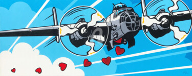 "Love Bomb" başlıklı Tablo Jamie Lee tarafından, Orijinal sanat, Akrilik Ahşap Sedye çerçevesi üzerine monte edilmiş