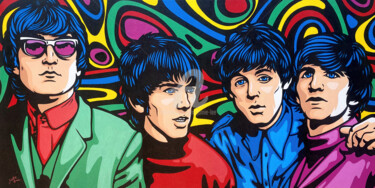 Картина под названием "The Beatles 2023" - Jamie Lee, Подлинное произведение искусства, Акрил Установлен на Деревянная рама…