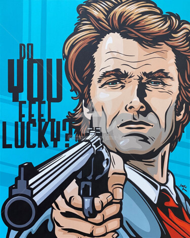 Painting titled "Dirty Harry - Do Yo…" by Jamie Lee, Original Artwork, Acrylic Mounted on Wood Stretcher frame