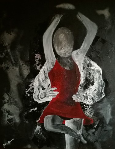 Schilderij getiteld "Dance with me" door José Miguens, Origineel Kunstwerk, Acryl