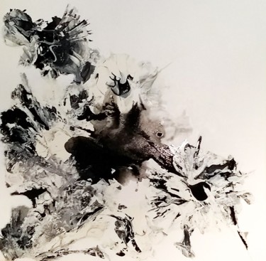 Painting titled "Composition 008" by Jamotte, Original Artwork, Ink