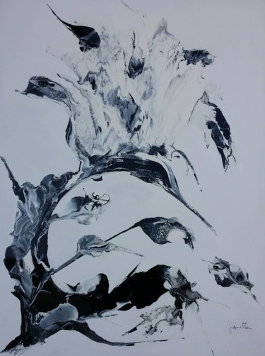 Peinture intitulée "Composition 010" par Jamotte, Œuvre d'art originale, Encre